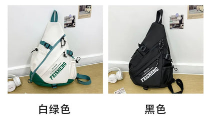 New Y2k Portable Light Nylon Crossbody Bag Trendy Rucksack Travel Shoulder Bag Casual knapsack Outdoor Sports Unisex Chest Packs