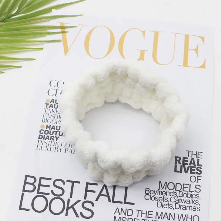 Face Wash Headband Makeup Single Circle Coral Velvet Hair Cover Sports Yoga Hair Accessory For Women A