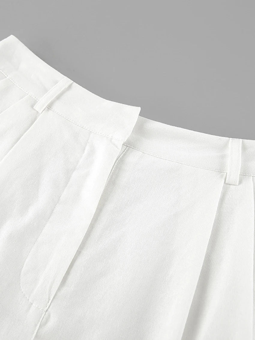 Marthaqiqi Loose Cotton Women'S Pajamas Sets Sexy V-Neck Sleepwear Tank Tops Nightwear Casual Shorts Femme Summer Pyjamas Suits