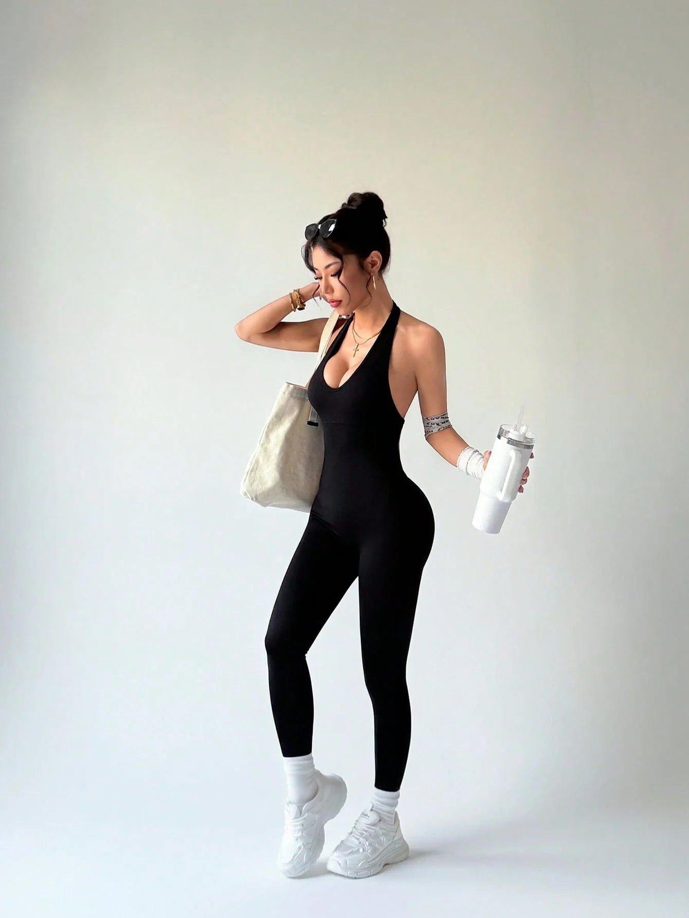 One-Piece Yoga Jumpsuit Skinny Short Sportswear Woman Gym Clothing Workout Clothes Fitness Stretch Bodysuit For Women tracksuit Badiee Stylez
