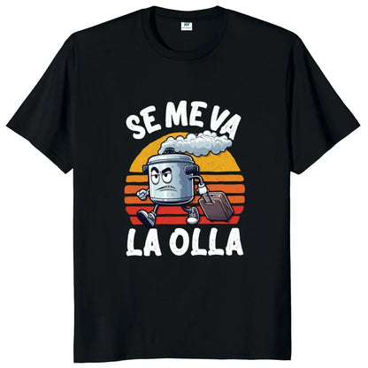 Se Me Va La Pinza T-shirt Fun Spanish Jokes Y2k Retro T-shirt Women's Soft Unisex Casual Top cute graphic t shirts JZ087B-black