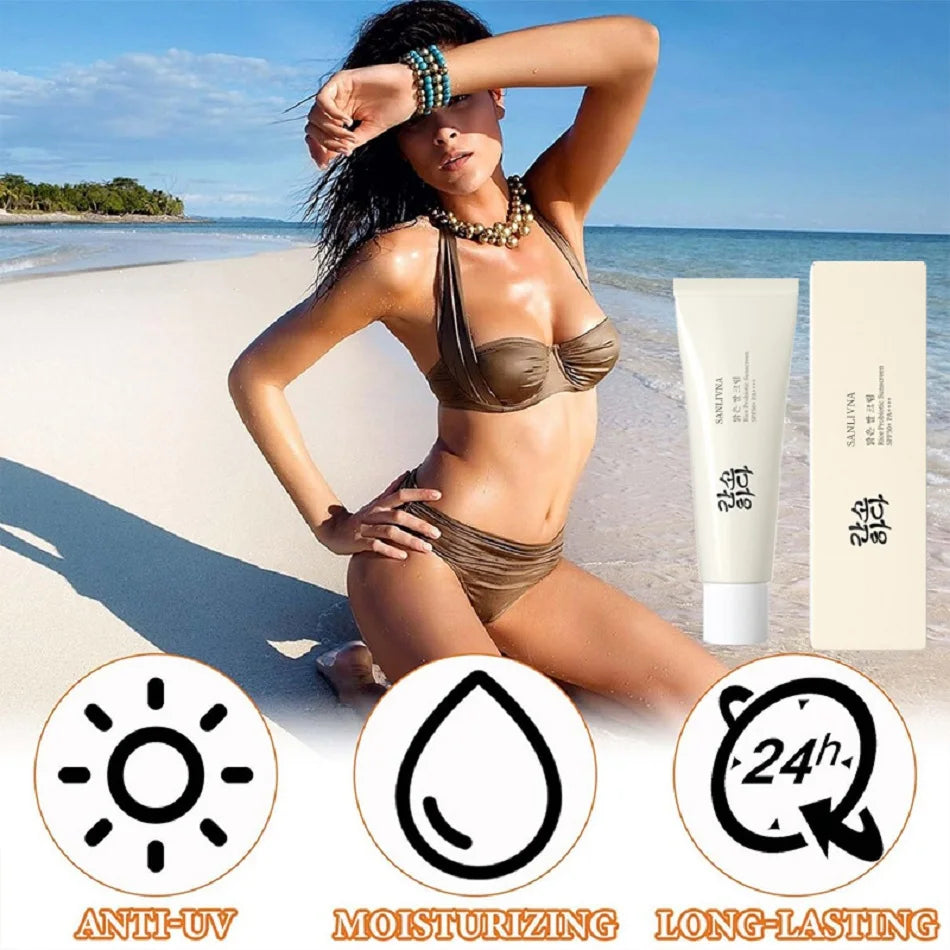 Summer sunscreen anti-ultraviolet skin care cream SPF50+ PA++++ travel outdoor sunscreen moisturizing and nourishing skin