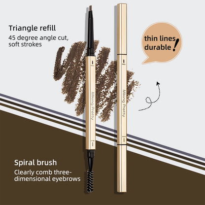 Makeup for Women Waterproof Eyebrow Enhancer Pen with Double Head Pencil and Brush Long Lasting Eye Brow Cosmetics Easy to Wear