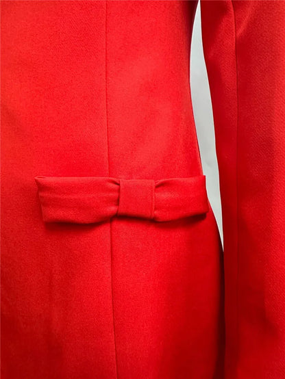 Mozision Double Bow Long Sleeve Sexy Mini Dress For Women Autumn Winter New Solid High Waist Bodycon Club Party Dress Elegant