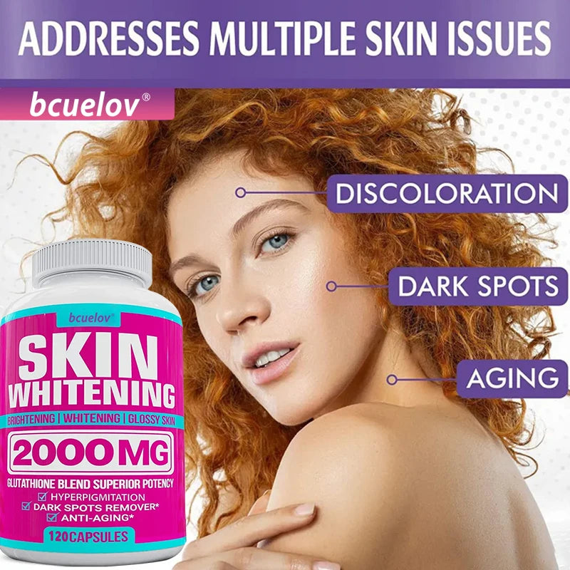 Glutathione Complex Capsules - Powerful Antioxidant, Reduces Hyperpigmentation, Alleviates Dark Spots, Moisturizes Skin Badiee Stylez