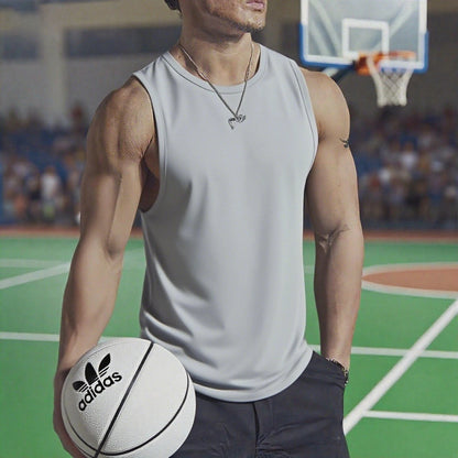 2025 New Summer Marathon Quick Dry Sports Tank Top Men's Sleeveless Tank Top Running Training Basketball Loose Fit Tank Top Badiee Stylez