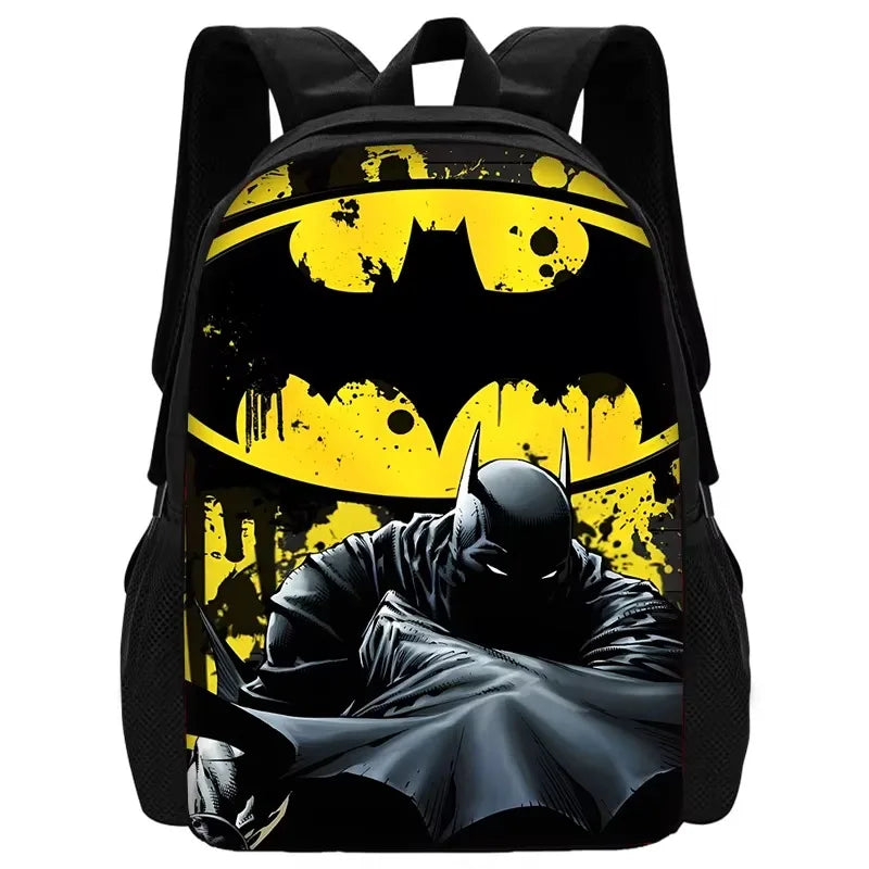 Child Superhero Batmans School Backpack with Lunch Bags ,Pencil Bags ,School Bags for Boys Girls Best Gift XHOO1-SB-049-A3