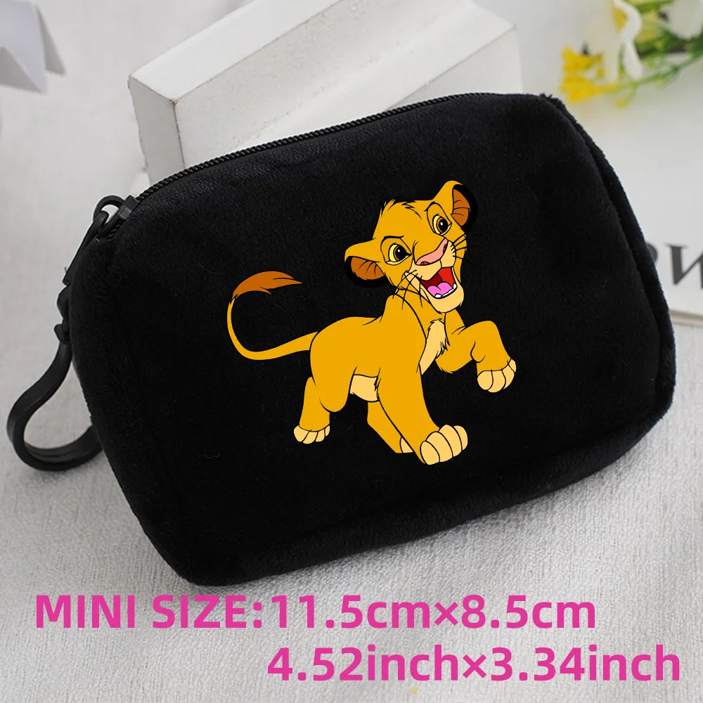 The Lion King Coin Purse Mini Coin Key Bag Money Pocket Plush Wallet Kid Cartoon Cute Moneybag Kawaii Birthday Gift Storage Bag 1pcs-002