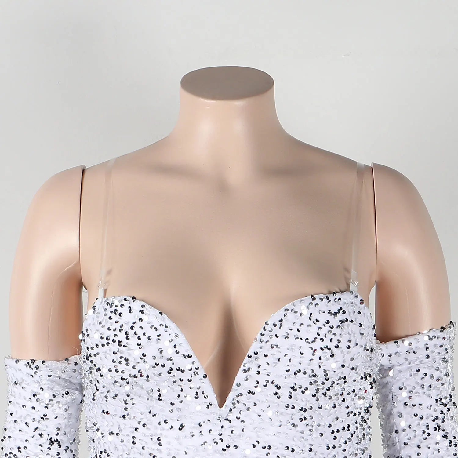 Women's Elegant Sequined Feather Slim Patchwork Bodysuits Spring Summer New Sexy Bodysuits Women Long Sleeve Backless Bodysuits