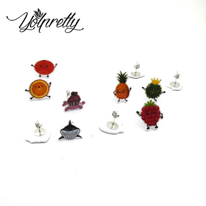 2024 New Lion King Little Lion Simba and Friends Epoxy Handcraft Acrylic Stud Earrings