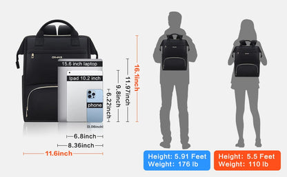 OIWAS Lunch Backpack for Women 15.6 inch Laptop Backpack Insulated Cooler Backpack with USB Port Men Travel Work Picnics Hiking