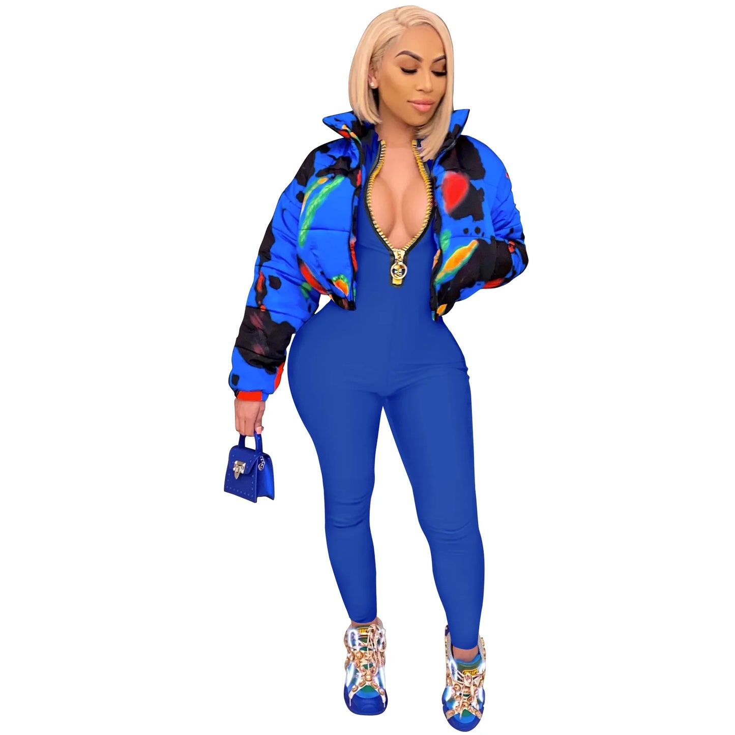 Women's Bodycon One-piece Jumpsuit Long Sleeved Big Zipper Female Casual Sport Workout Skinny Activity Wear Overalls Tops Badiee Stylez