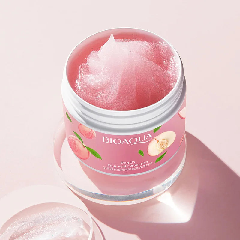 BIOAQUA Peach Extract Fruit Acid Exfoliation Soft Moisturizing Hydrating Facial Skin Care Face Scrub