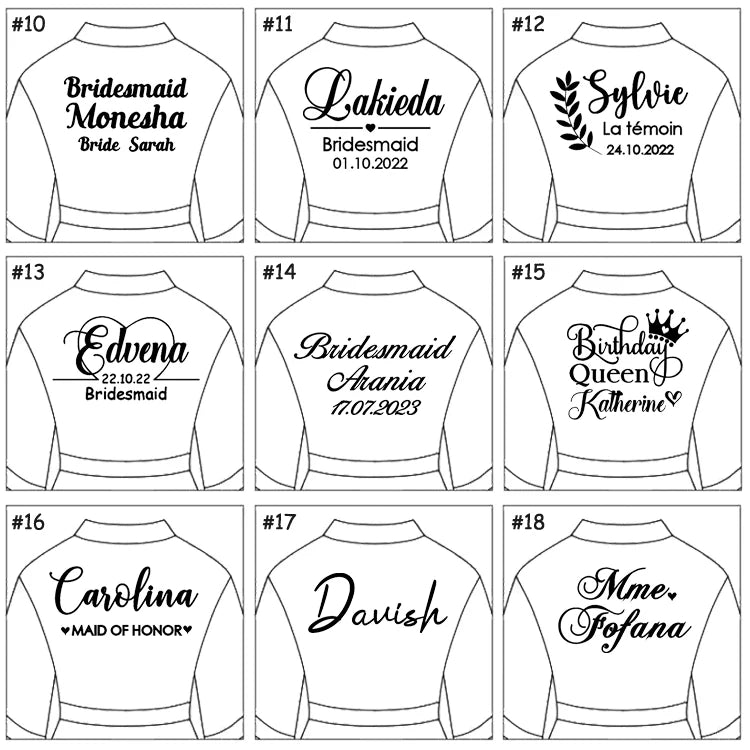 Personalized name Women Kimono Bathrobe Bride Bridesmaid Wedding Robe Set Lace Trim Sleepwear Casual Home Clothes Nightwear