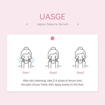 Sakura Whitening Face Serum Anti Aging Fade Fine Lines Tighten Pores Improve Melanin Pigment Dull Moisturizer Brighten Skin Care