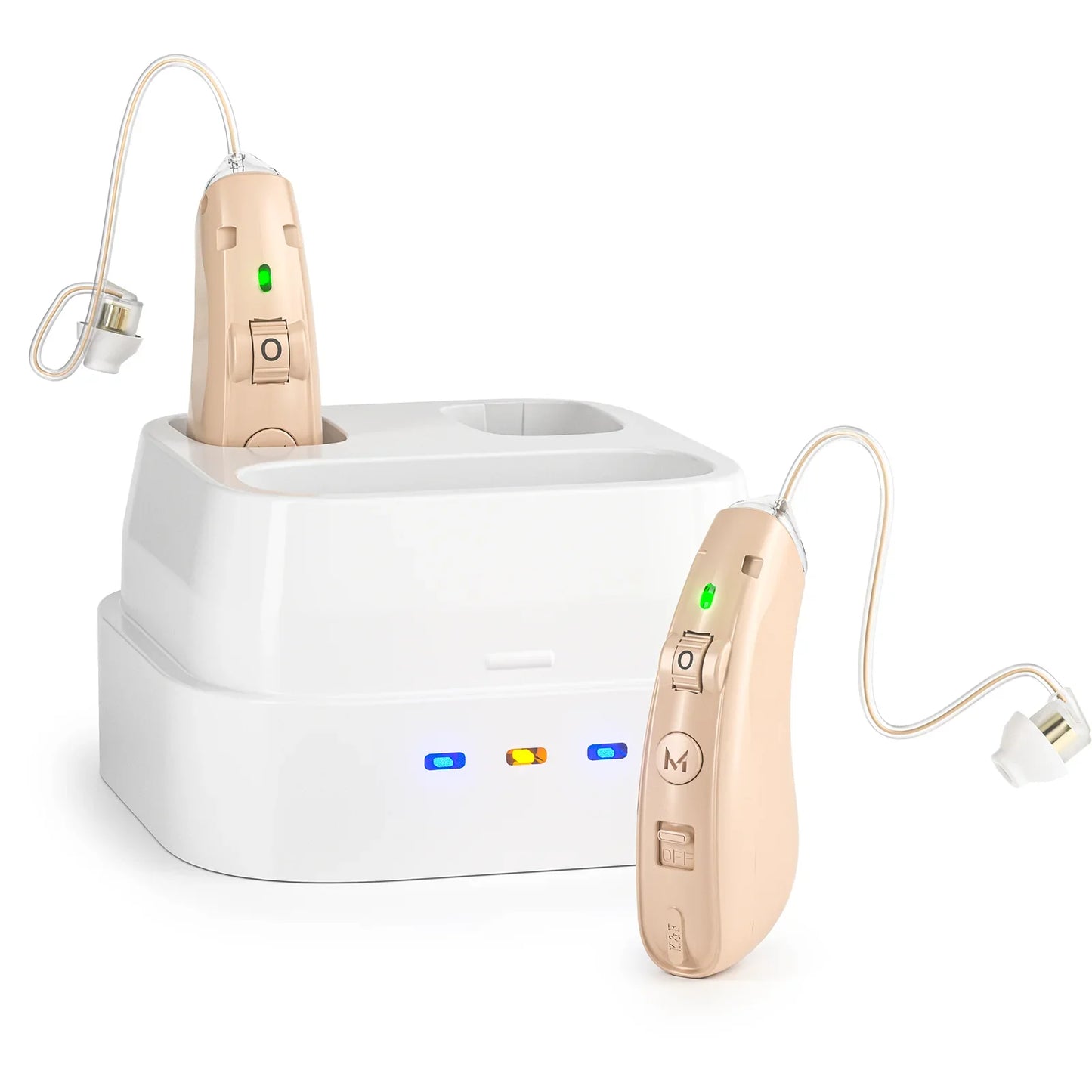 Rechargeable USB Digital Hearing Aid Behind the Ear Sound Amplifier Elderly Noise Cancelling Deaf Care Charging case M908 skin