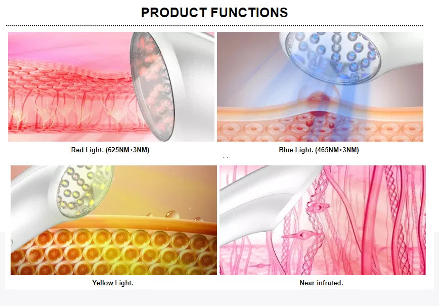 LED Photon Radio Frequency EMS Skin Rejuvenation Thin Face Firming Therapy Facial Skin Lifting Massage Beauty Instrument