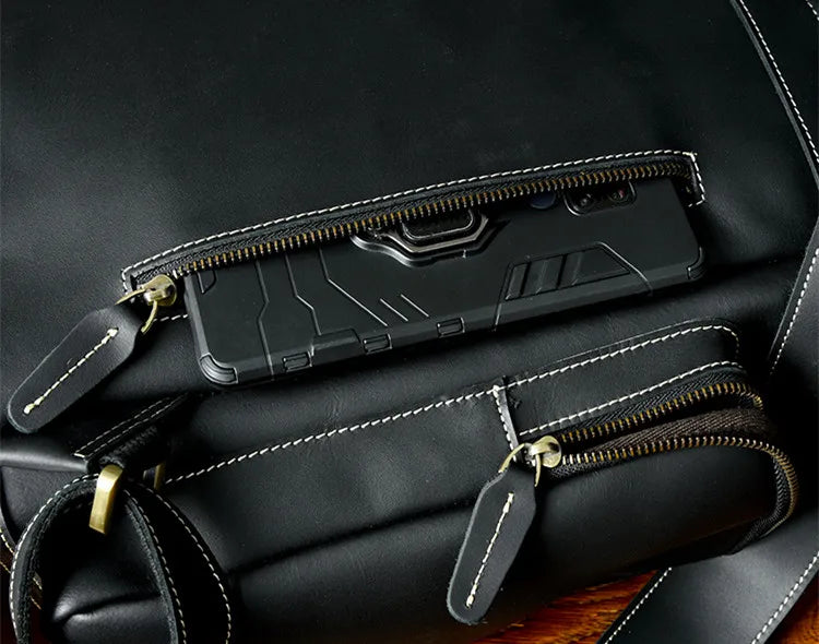 Vintage Crazy Horse Genuine Leather Backpack Men Leather Bagpack Climbing Rucksack male Large Hiking Backpack M814