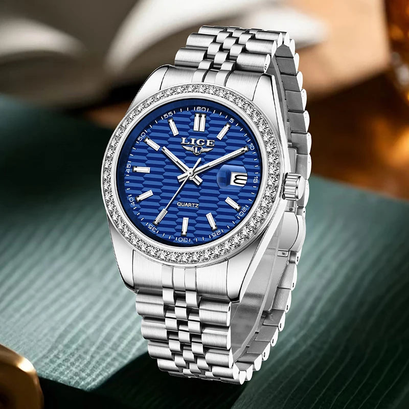 Relogio LIGE Women's Watch Luxury Fashion Quartz Ladies clock Stainless Steel Waterproof Calendar Watch for Women montre femme