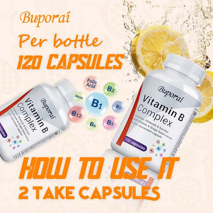 Vitamin B Complex - Supports The Immune System, Promotes Brain and Nervous System Health, and Helps Maintain A Healthy Mood