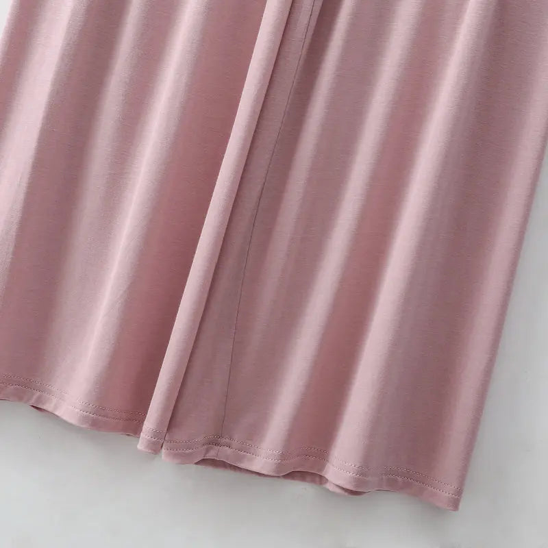 Modal Homewear set O-neck Tshirts short sleeves and Wide leg pants Loose sleepwear Casual streetwear suit all match