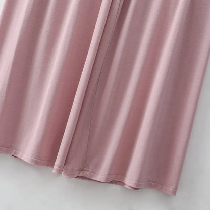 Modal Homewear set O-neck Tshirts short sleeves and Wide leg pants Loose sleepwear Casual streetwear suit all match