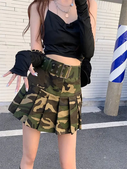 Short Mini High Waist Gyaru Skirts for Women Pleated Pleat Quality Modest Premium Aesthetic Stylish Y2k Vintage V Woman Skirt