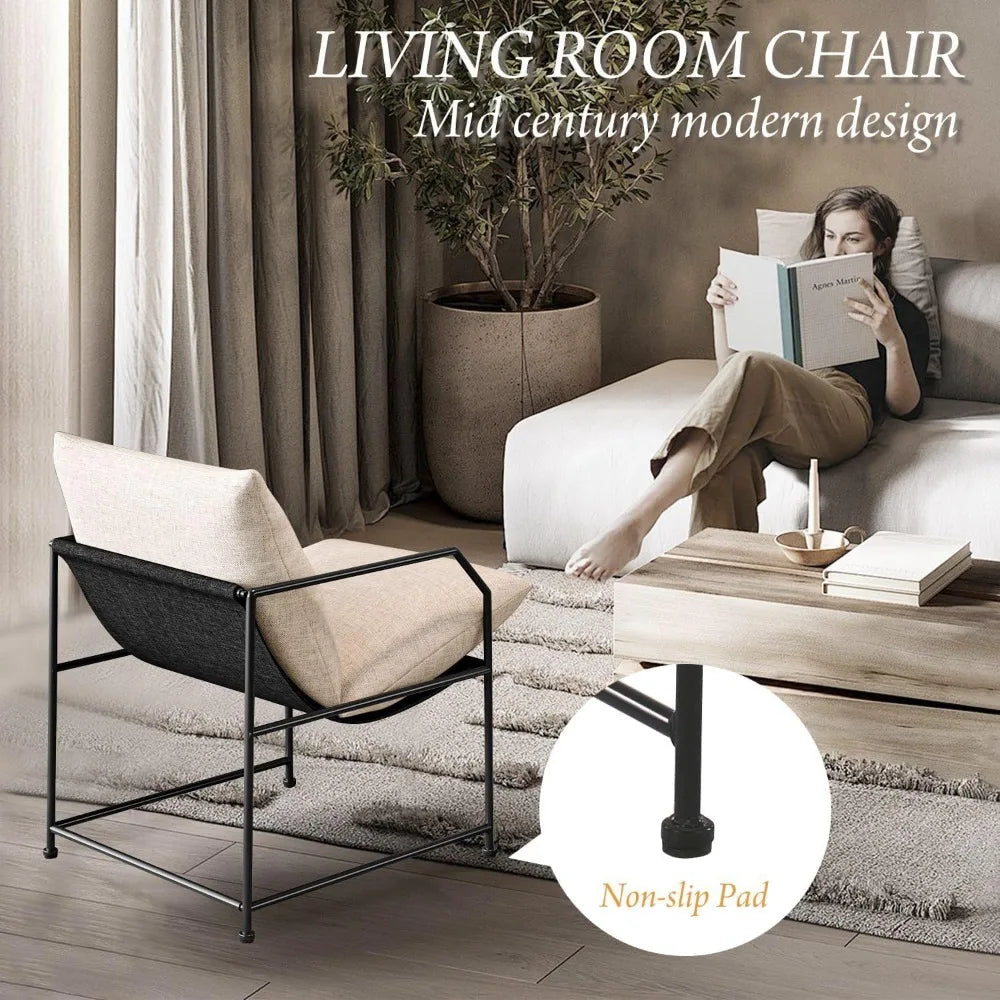 Accent Chair Living Room Chairs Accent Chairs Set of 2 Comfy Reading Chair for Bedroom Upholstered Lounge Chair Mid Century Badiee Stylez