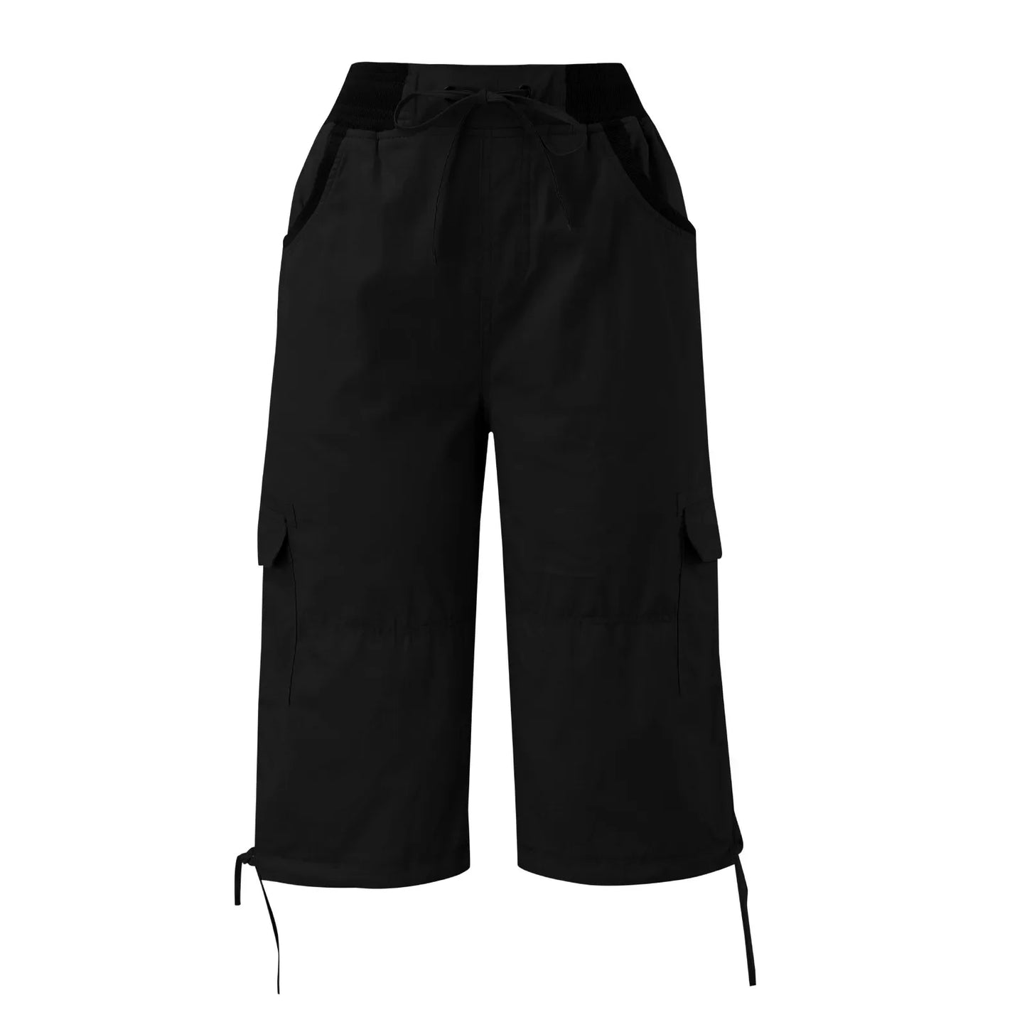 Multi Pocket Trousers Outdoor Y2k Cargo Pants Women Streetwear Sports Cropped Pants Overalls Thin Loose Cargo Shorts Pantalones