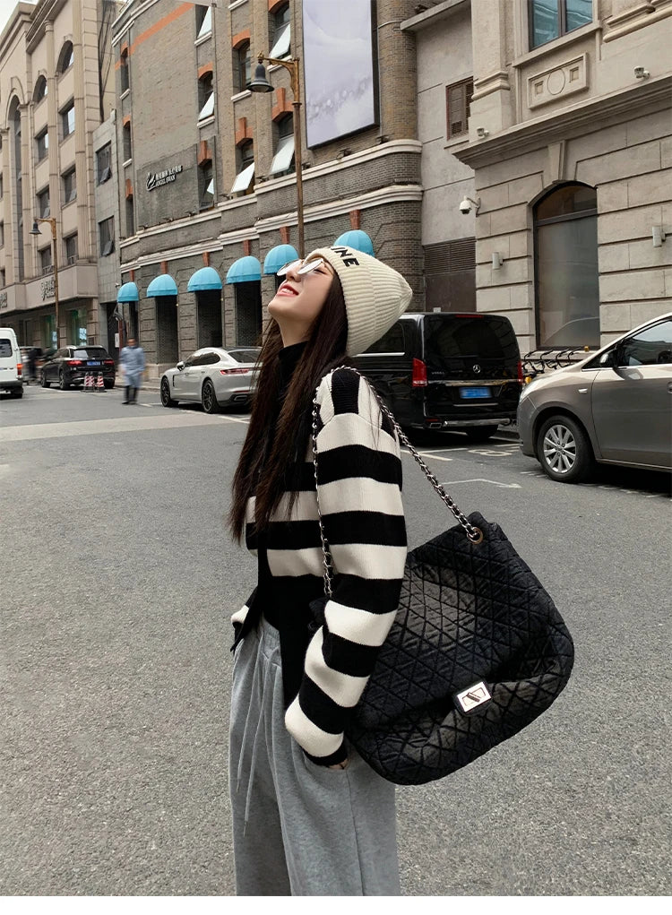 AOSSVIAO Knitted Casual Cardigan 2025 Autumn Winter Elegance Solid Color V-neck Sweater Unique and Niche Slim Fit Tops Badiee Stylez