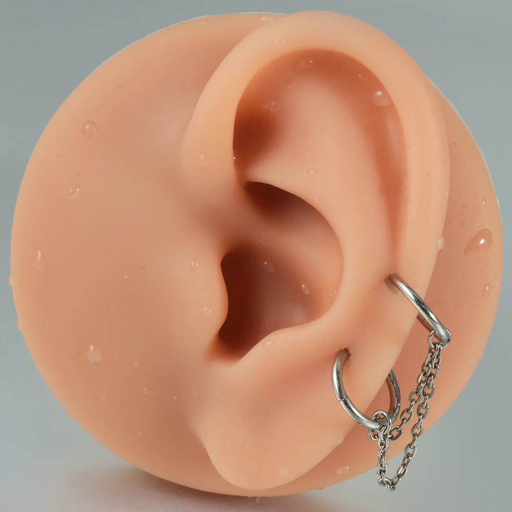 Dreamlee ASTM G23 Titanium Connector Chain For Nose Ring Hoop Clicker Cartilage Helix Body Piercing Jewelry Accessory