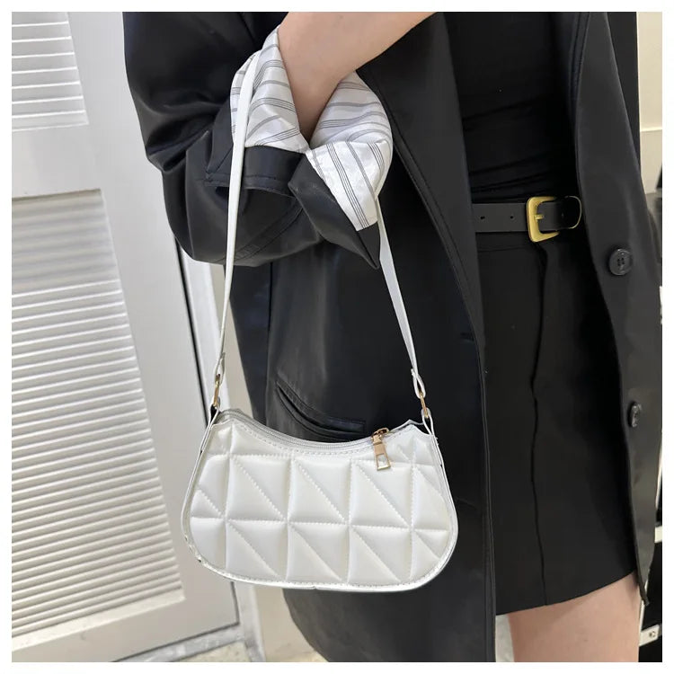 Mini Fashion Female Underarm Shopping Bag Retro Casual Women Totes Shoulder Bags Female Leather Solid Color Handbag for Women