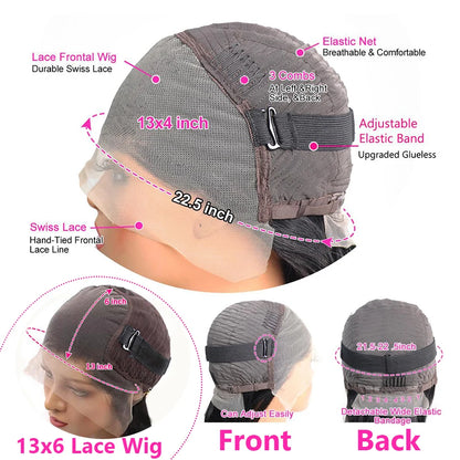 360 Full Lace Frontal Wig 13x6 Straight Glueless Lace Front Wig Brazilian Human Hair Wigs For Black Women 13x4 Lace Wig