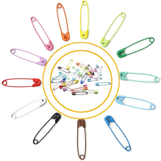 30pcs 6x30mm Colorful High Quality Safety Pins Paper Clip DIY Sewing Tools Metal Needles Large Safety Pin Brooch Accessories