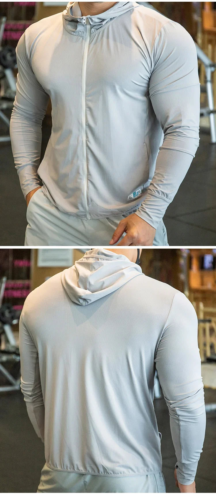 2023 new Men's Jacket Zip Hoodie Long Sleeve T-shirts Gym Sports Clothing Running Male Coat Jackets For Men Hooded Sweatshirts