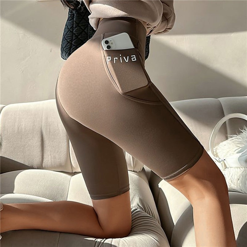 Women Yoga Sports Shorts High Waist Fitness Shorts Casual Streetwear Short Trousers Female Tight Shorts For Ladies Workout Pants