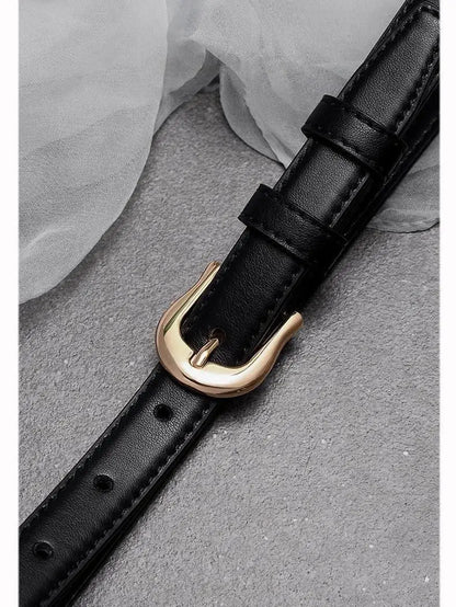 Belt female models super leather hundred with 2023 new belt ladies pin buckle fashion decoration jeans belt cowhide simple Badiee Stylez
