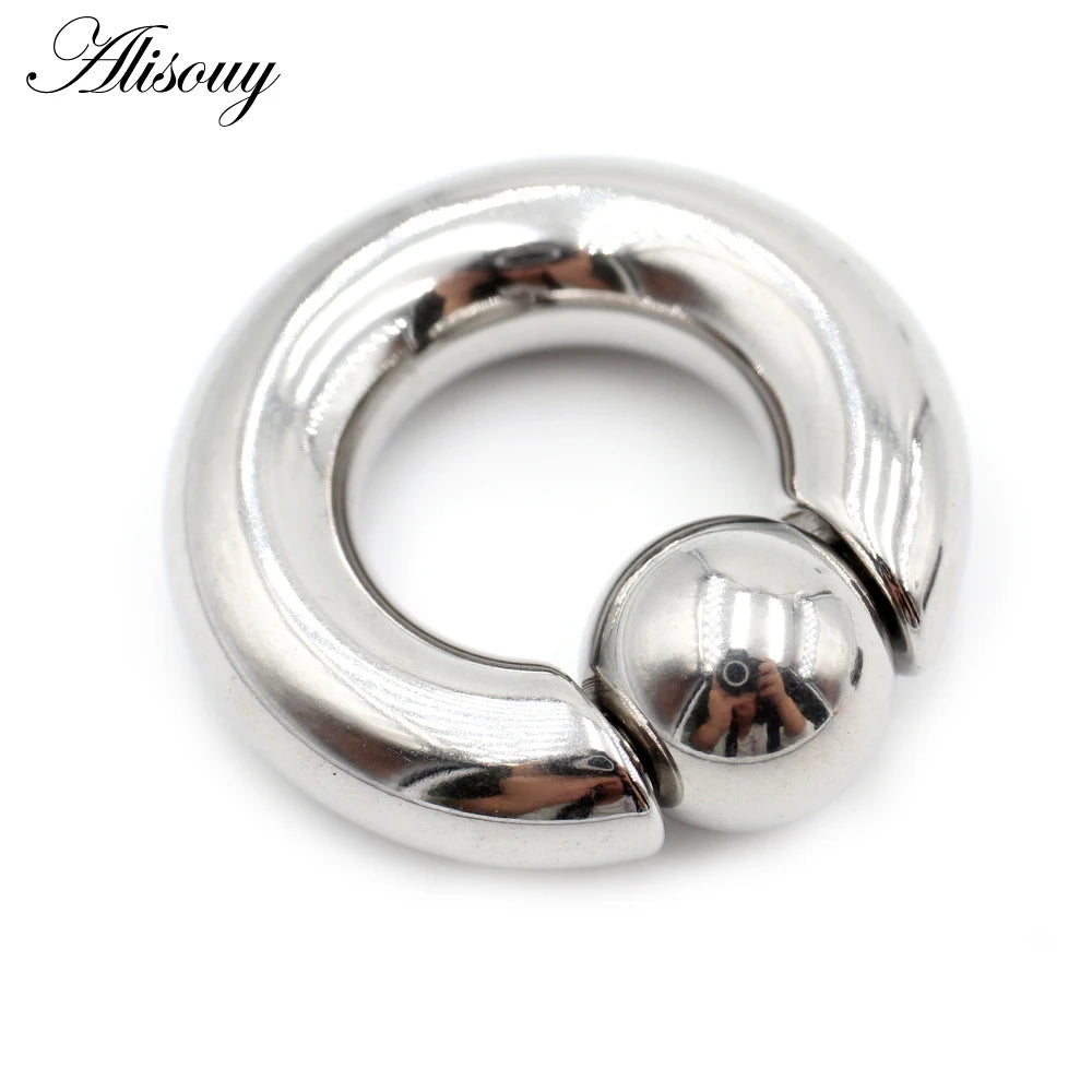 Alisouy 1pc Surgical Steel Captive Hoop Rings BCR Ring Eyebrow Ear Tragus Piercing Nose Closure Nipple Bar Lips Body Jewelry