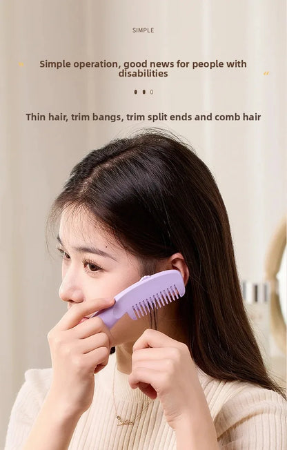 Portable Mini Hairdressing Comb Two-In-One Hair Cutting And Styling Professional Salon Comb for Black Hair And Wigs