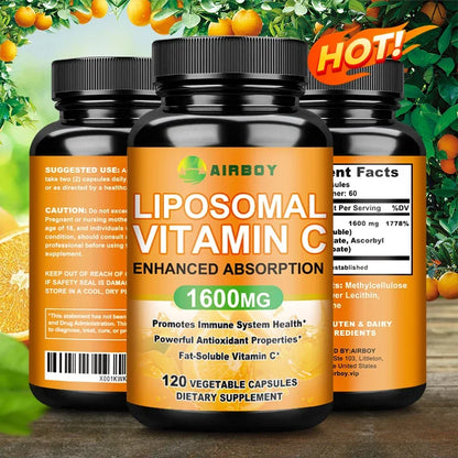 Liposomal Vitamin C - Immune Support, Promotes Collagen Production, Promote Fat dissolving, Antioxidant