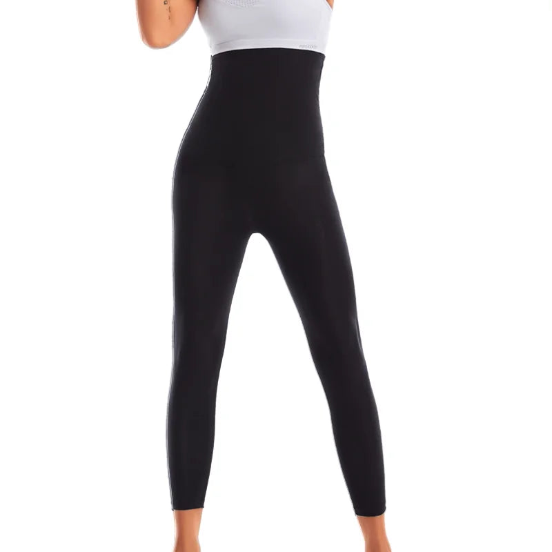 Women Hot Thermo Sauna Sweat Pants Body Shapers High Waist Shaping Pants Thigh Shapewear Fat Burning Fitness Gym Sport Leggings
