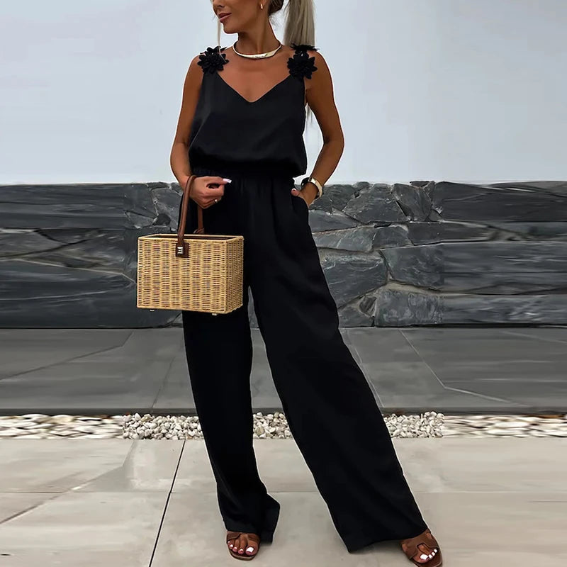 Female Jumpsuit For Women Casual Summer Solid Loose Long Pants Jumpsuit Women Bohemian Rompers Jumpsuit Overalls Female Badiee Stylez