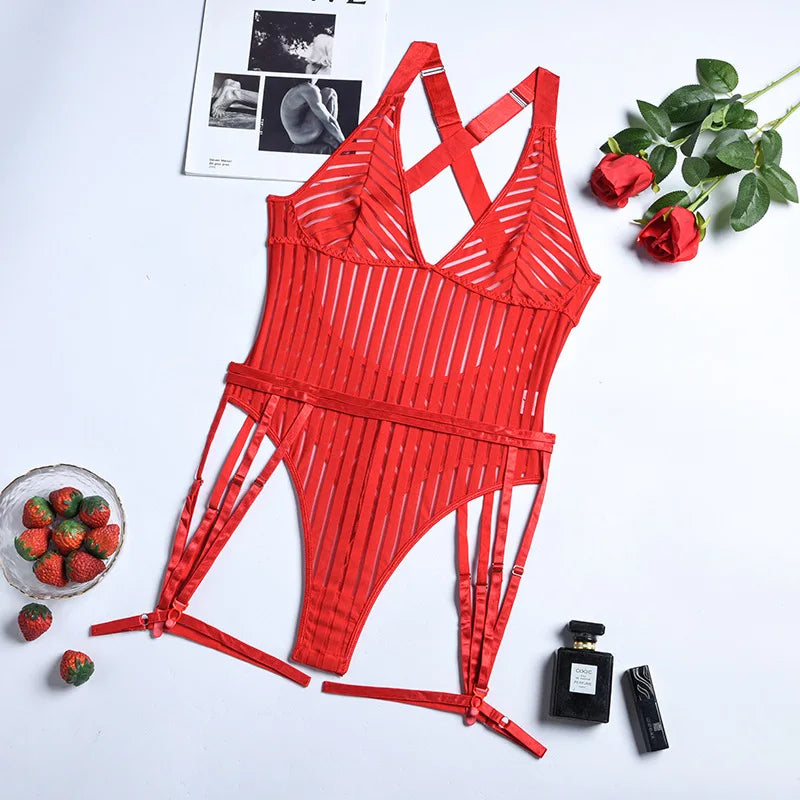Romantic Bilizna Sexy Below Lingerie for Sex New Women's Underwear Cutting Tight Woman Clothing Vs Lingerieset Dames Thong Whole