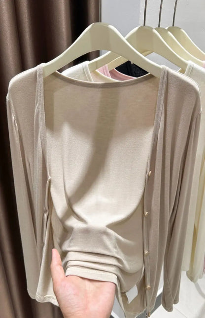 Plus Size Ice Silk Sun Protection Open Cardigan Thin Outerwear Women's Clothing for Chubby mm Short Outerwear Capelet Lace Trim