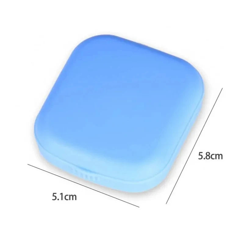 1pcs Mini Square Contact Lens Case with Mirror for Women Colorful Lens Box Eye Container Lovely Travel Kits Badiee Stylez