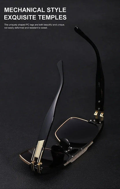 European And American Fashion Sunglasses Transparent Frame Glasses Cross Border Men And Women Retro Square Frame Sunshade Mirror