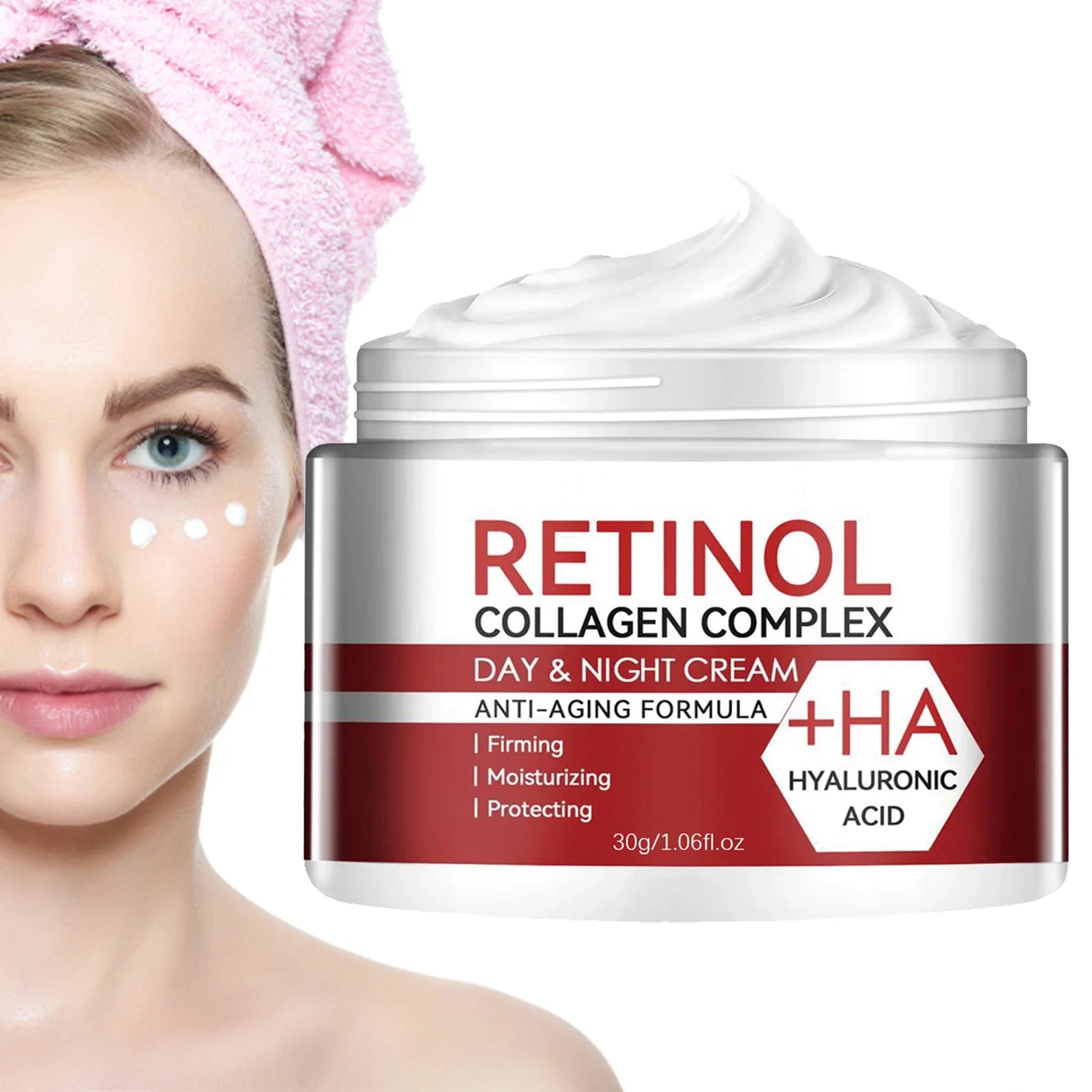 Retinol Face Moisturizer Moisturizing Retinol Cream Anti-Wrinkle Aging Moisturizing Shrink Pores Whitening Smooth Retinol
