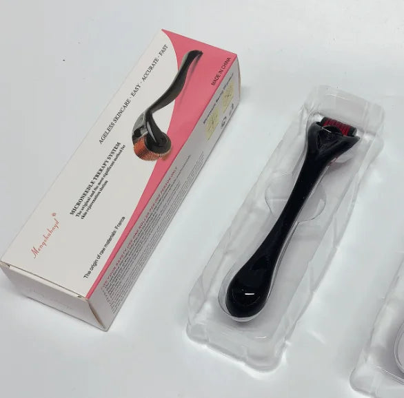 Derma Roller for Skin, Hair & Beard – Women and Men Titanium Microneedling Roller for Face & Scalp, Safe & Easy to Use 0.25mm 0.25MM