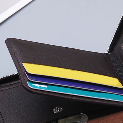 Short Men Wallets Slim Classic Coin Pocket Photo Holder Small Male Wallet Print Quality Card Holder Canvas Men Purses