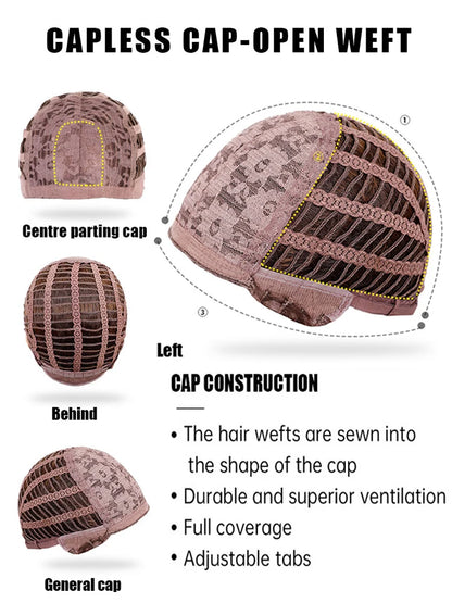 Honey Brown Synthetic Wig Short Wavy Wigs with Medium Part Bangs Cosplay Daily Lolita Curly Hair Wigs for Women Heat Resistant Badiee Stylez